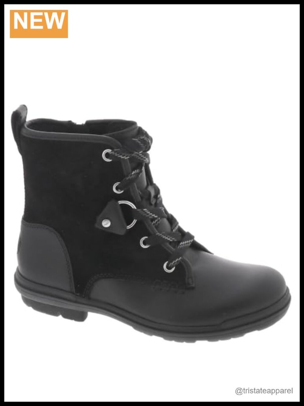 Waterproof Leather Suede Hiker Boot Ankle Bootie Medial Zipper